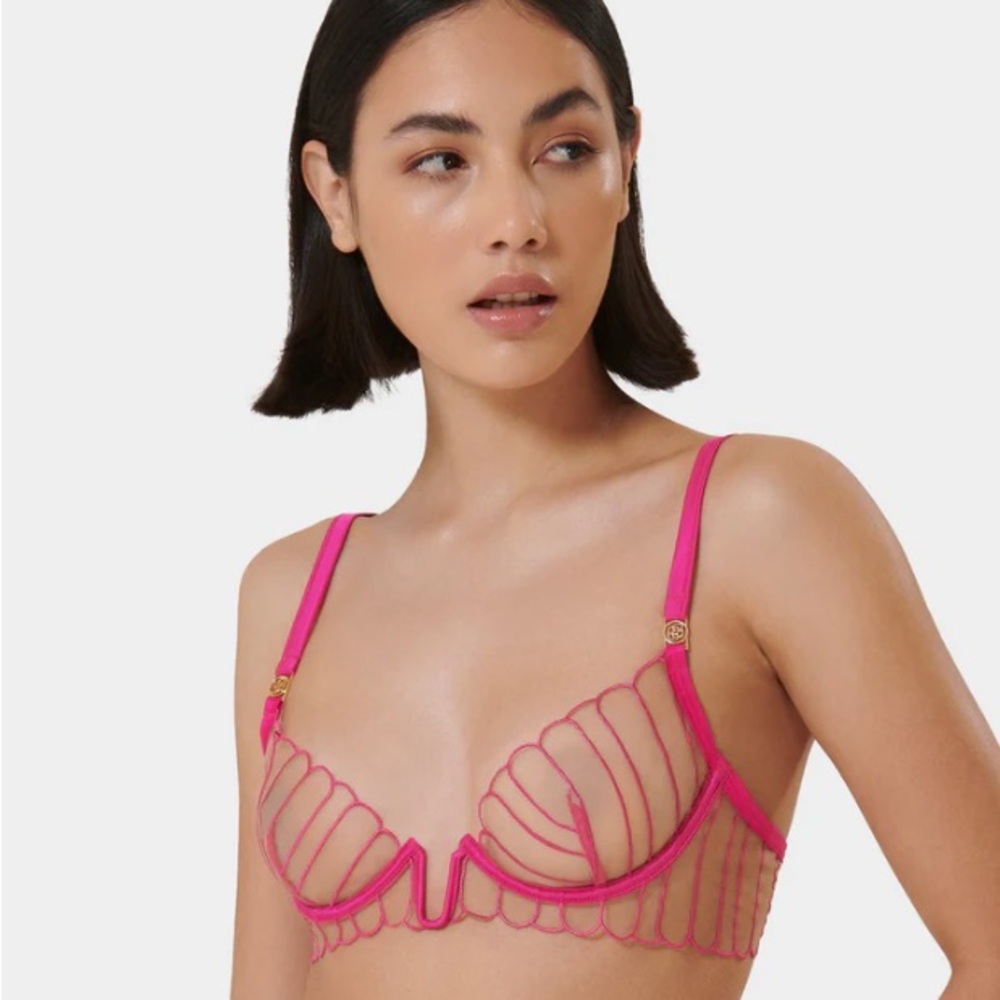 NWT Imogene under wire sheer pink bra 36C